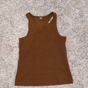 Lululemon waist length align tank roasted brown size 6